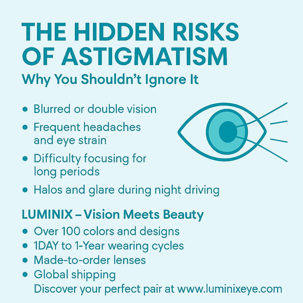 Astigmatism Risks and Solutions | LUMINIX Toric Color Contact Lenses
