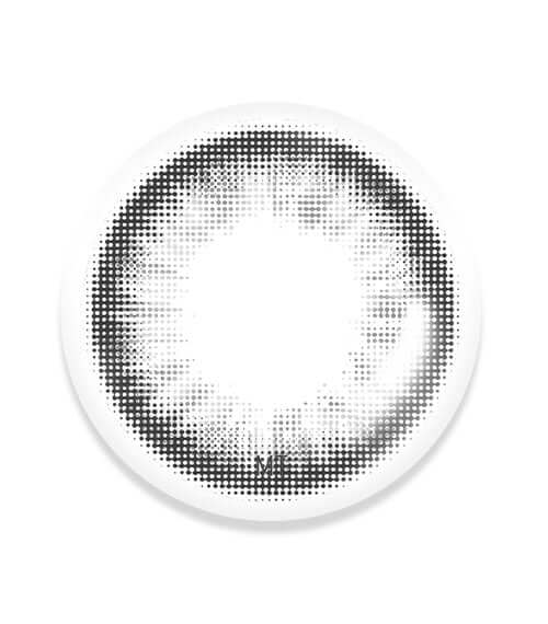 Smokey gray toric contact lens Aida Gray, 55% water content, enhances eye gloss; suitable for daily to yearly wear.