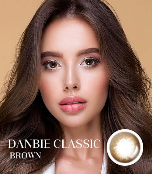 Danbie Classic Brown Toric Lens, Natural Brown, DIA 14.2, BC 8.6, Water Content 55%, Multi-Period Replacement, Product ID K015BR